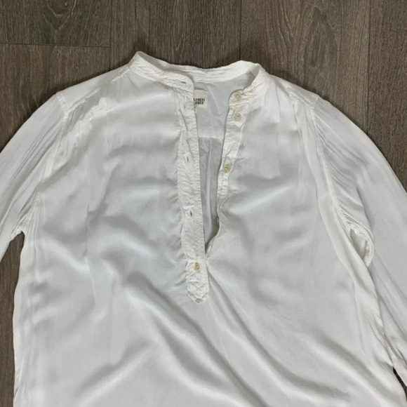 Aritzia Wilfred Free Collarless Shirt Dress Tunic Off White long sleeve Size XXS - Picture 4 of 12